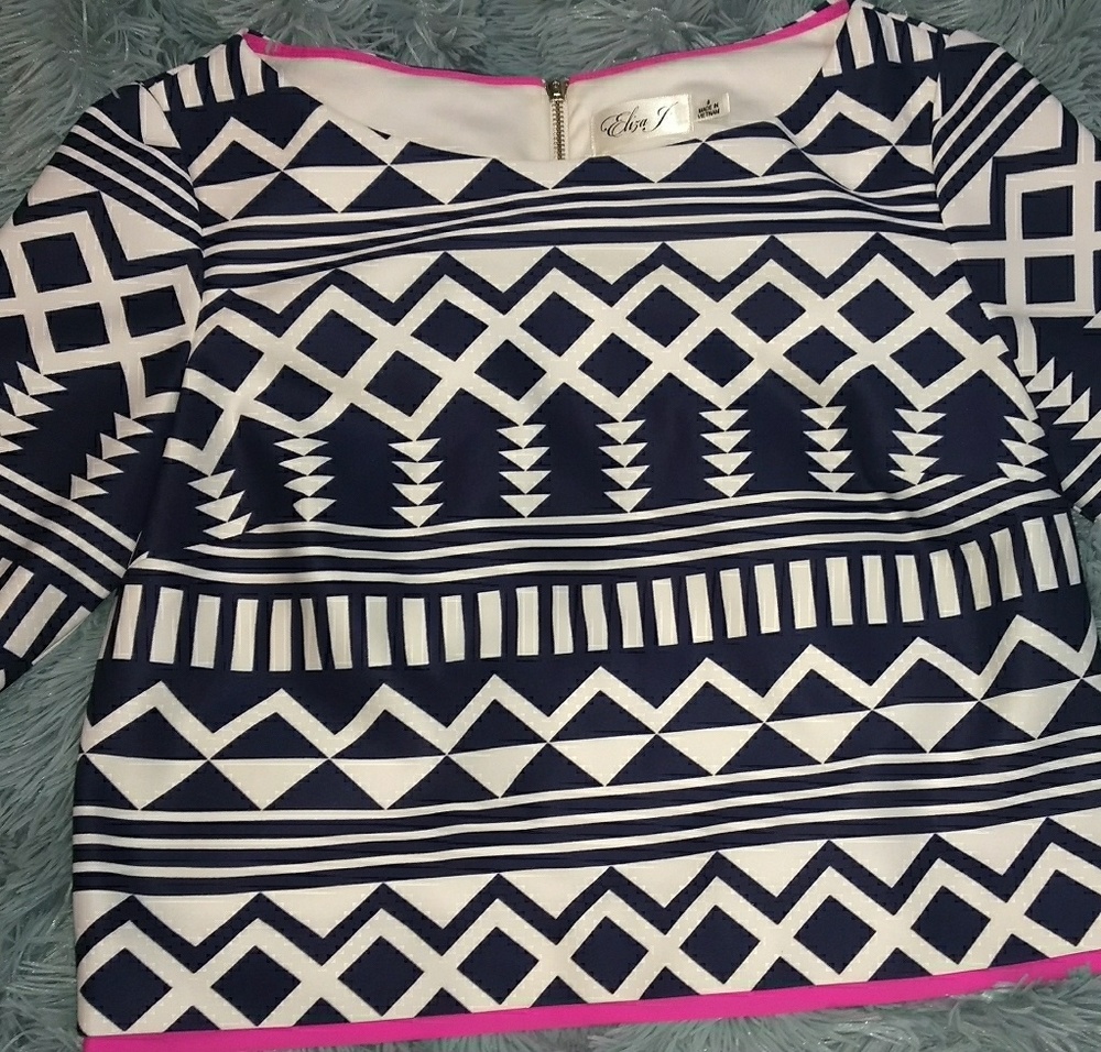 Eliza J cropped dressy shirt